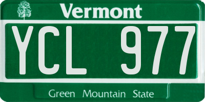 VT license plate YCL977