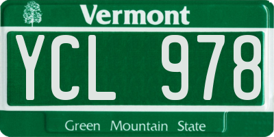 VT license plate YCL978