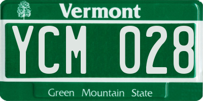 VT license plate YCM028