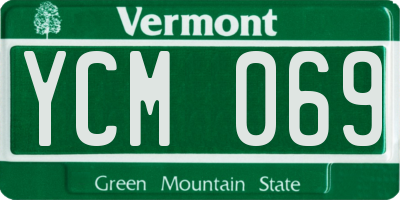 VT license plate YCM069