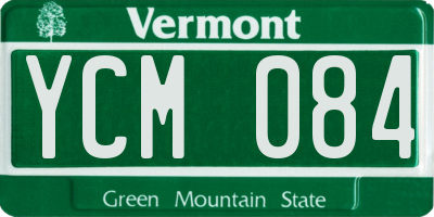 VT license plate YCM084