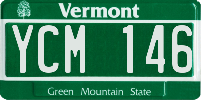 VT license plate YCM146