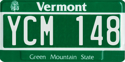 VT license plate YCM148