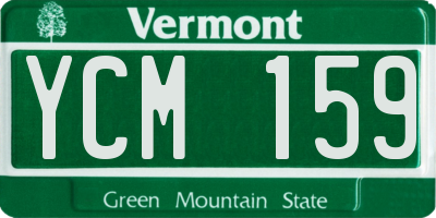 VT license plate YCM159