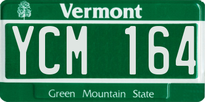 VT license plate YCM164