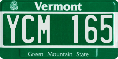 VT license plate YCM165