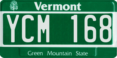VT license plate YCM168