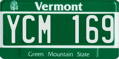 VT license plate YCM169