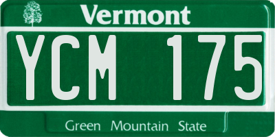 VT license plate YCM175
