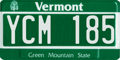 VT license plate YCM185
