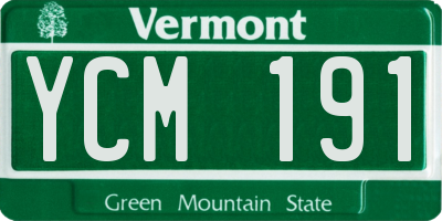 VT license plate YCM191