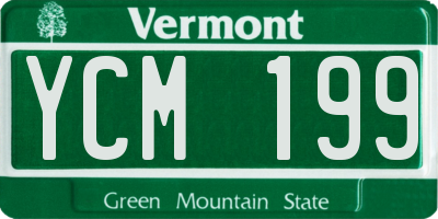 VT license plate YCM199