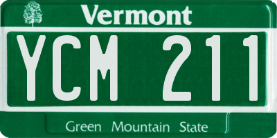 VT license plate YCM211