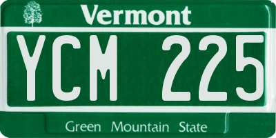 VT license plate YCM225