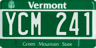 VT license plate YCM241