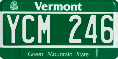 VT license plate YCM246