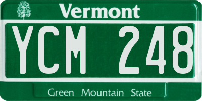 VT license plate YCM248