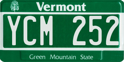 VT license plate YCM252