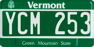 VT license plate YCM253