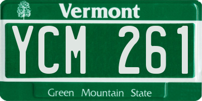 VT license plate YCM261