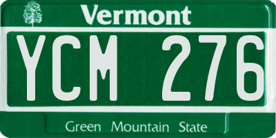 VT license plate YCM276