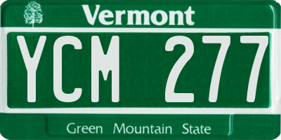 VT license plate YCM277