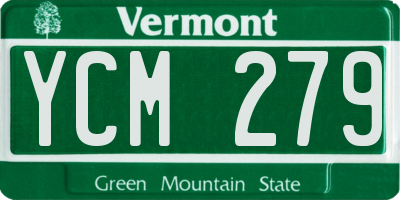 VT license plate YCM279