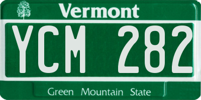 VT license plate YCM282