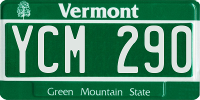 VT license plate YCM290