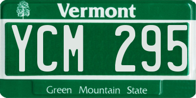 VT license plate YCM295