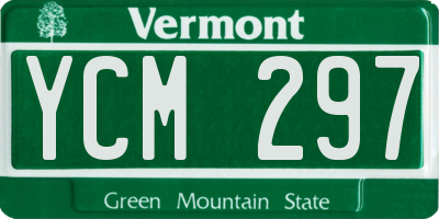VT license plate YCM297