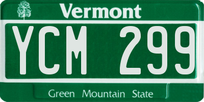 VT license plate YCM299