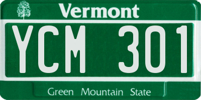 VT license plate YCM301