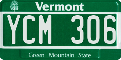 VT license plate YCM306