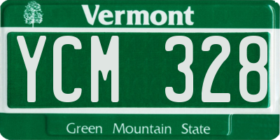 VT license plate YCM328