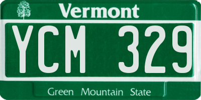 VT license plate YCM329