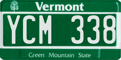 VT license plate YCM338