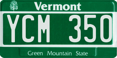 VT license plate YCM350