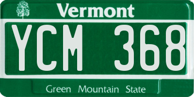 VT license plate YCM368