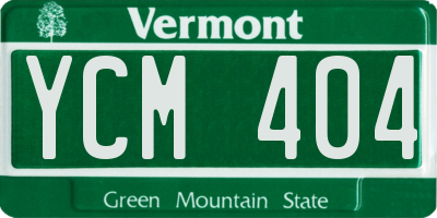 VT license plate YCM404