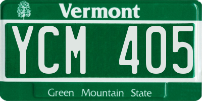 VT license plate YCM405