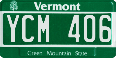 VT license plate YCM406