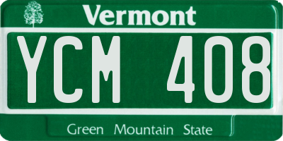 VT license plate YCM408