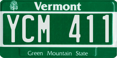 VT license plate YCM411