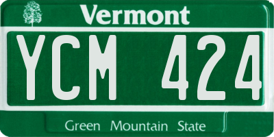 VT license plate YCM424