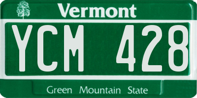 VT license plate YCM428