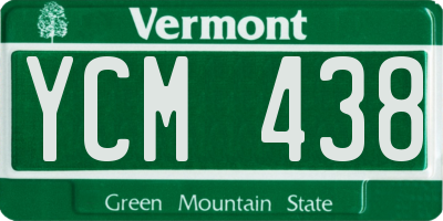 VT license plate YCM438