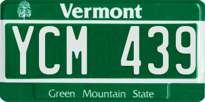VT license plate YCM439