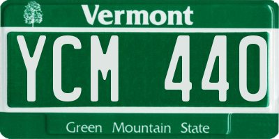 VT license plate YCM440