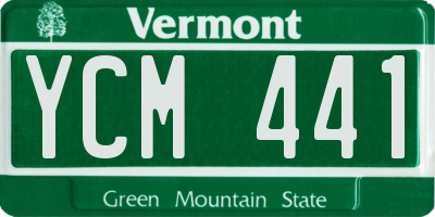 VT license plate YCM441